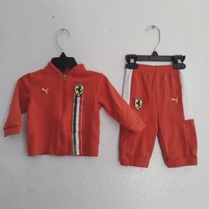 Baby Puma Vintage Red Ferrari Baby Tracksuit